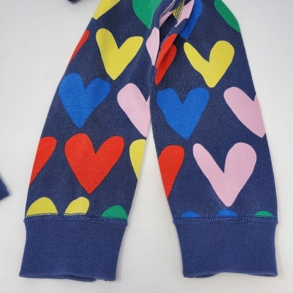 HANNA ANDERSSON TWO PIECE PAJAMA SET SLEEPWEAR BLUE HEARTS YOUTH CHILDREN US 4 - Picture 8 of 13